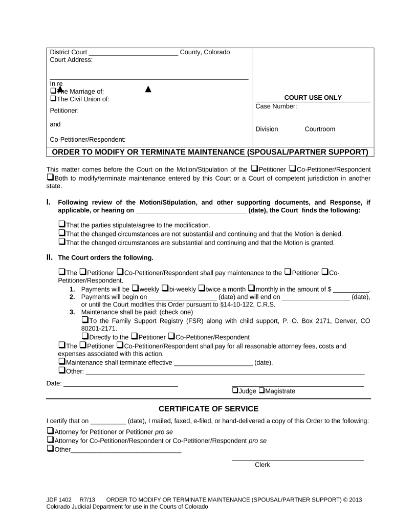 Terminate Maintenance  Form