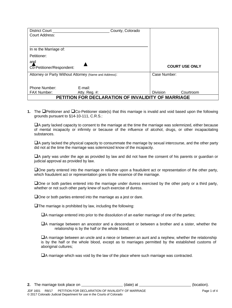 Declaration Invalidity  Form