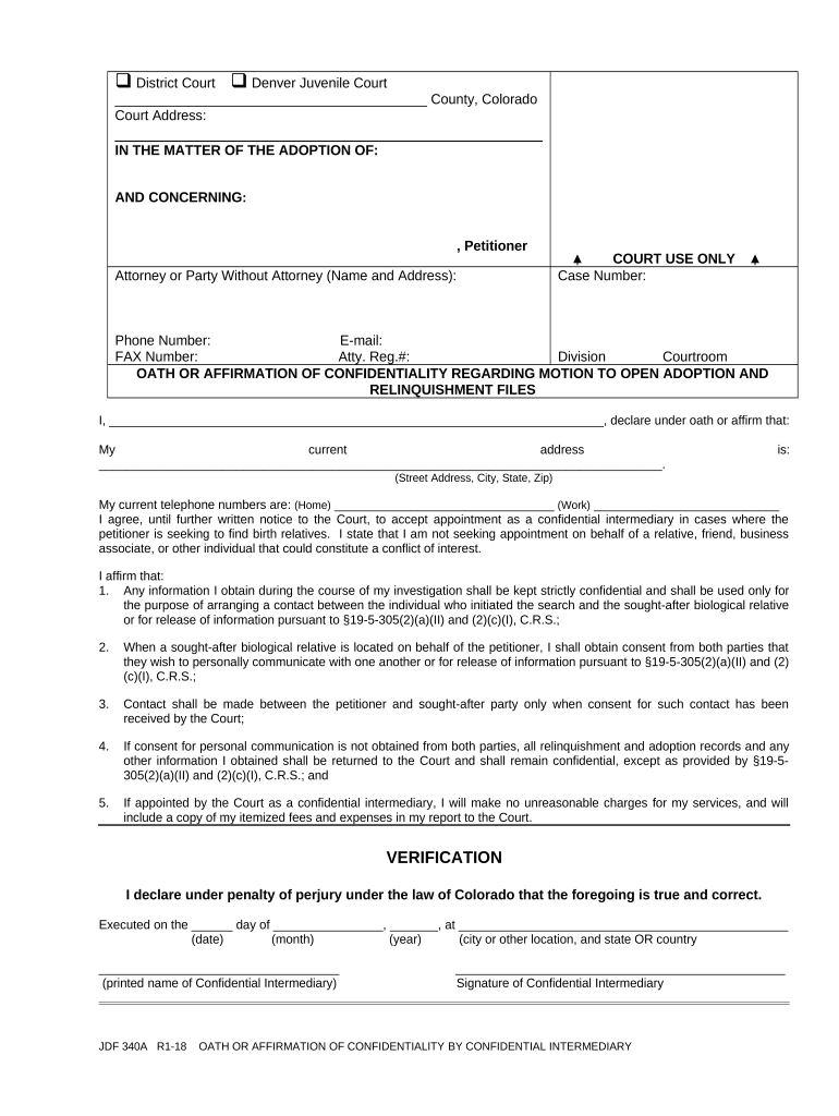 Adoption Files  Form