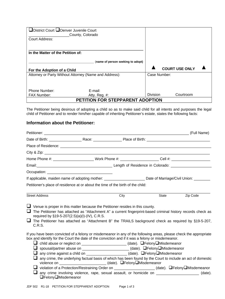 Petition Stepparent  Form