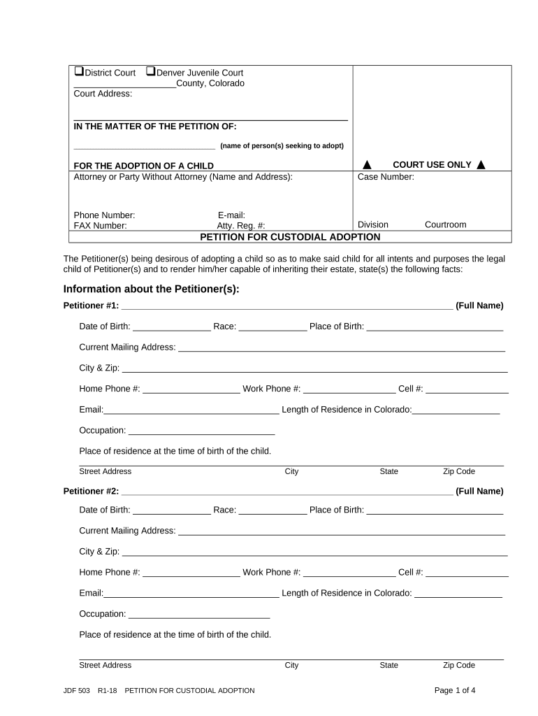 Colorado Custodial  Form