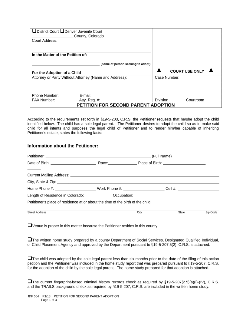 Co Custodial  Form