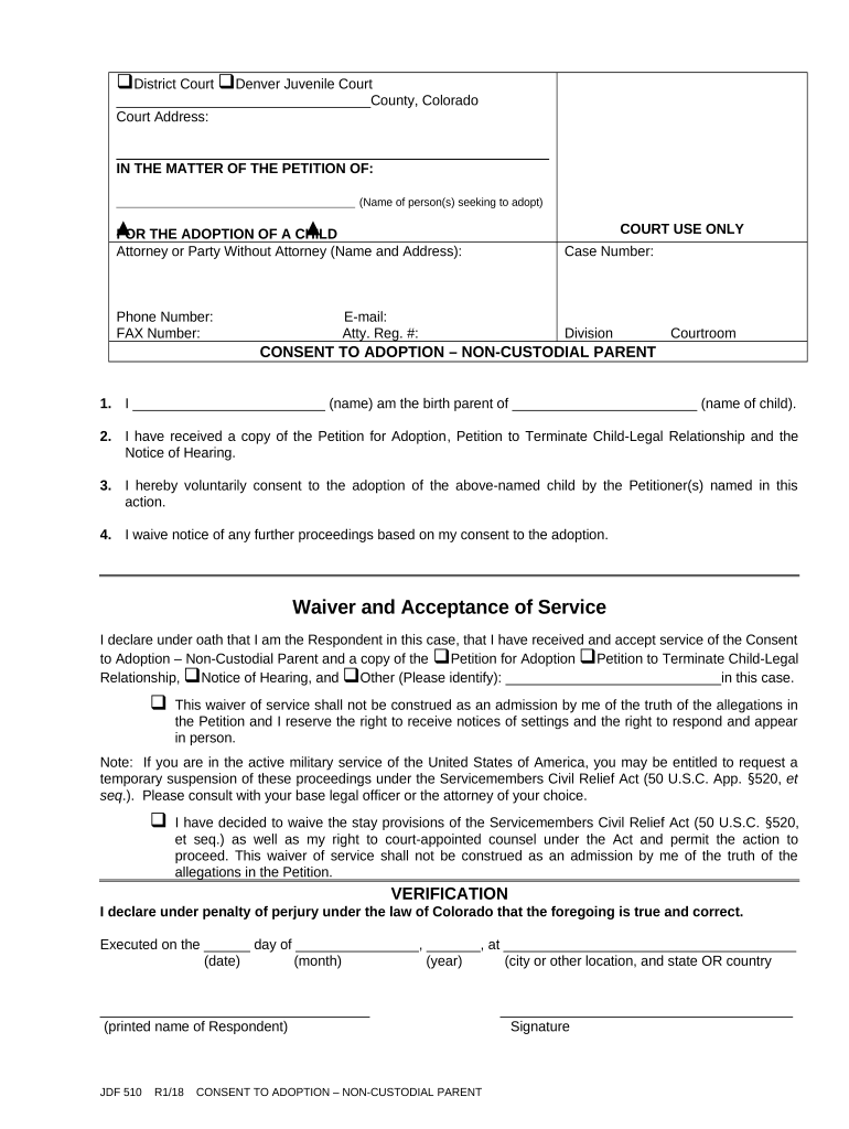 Noncustodial Parent Application  Form