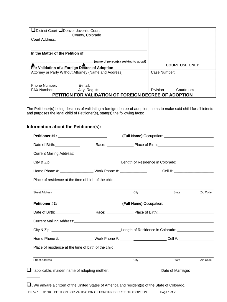 Foreign Decree  Form