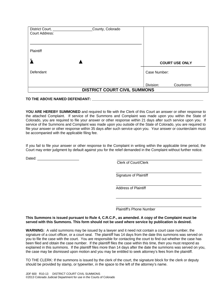 Court Civil Form