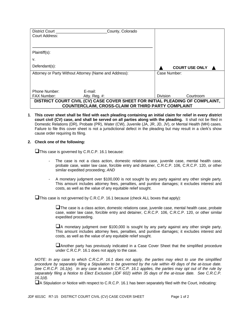 Court Pleading  Form