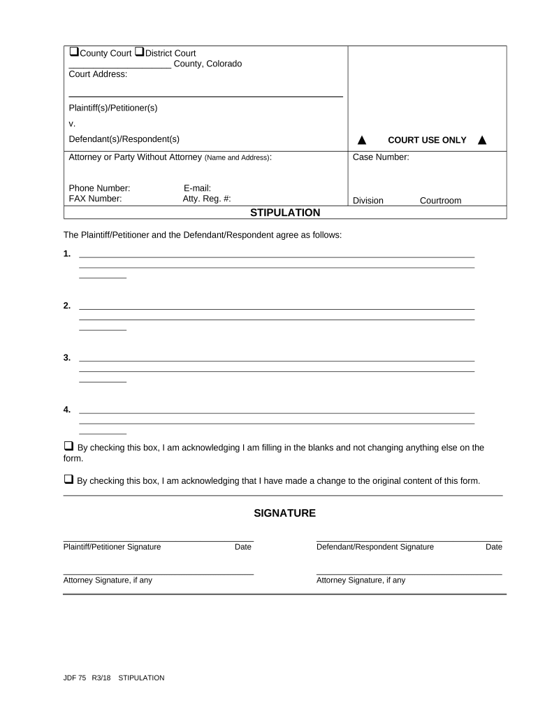 Colorado Form Civil