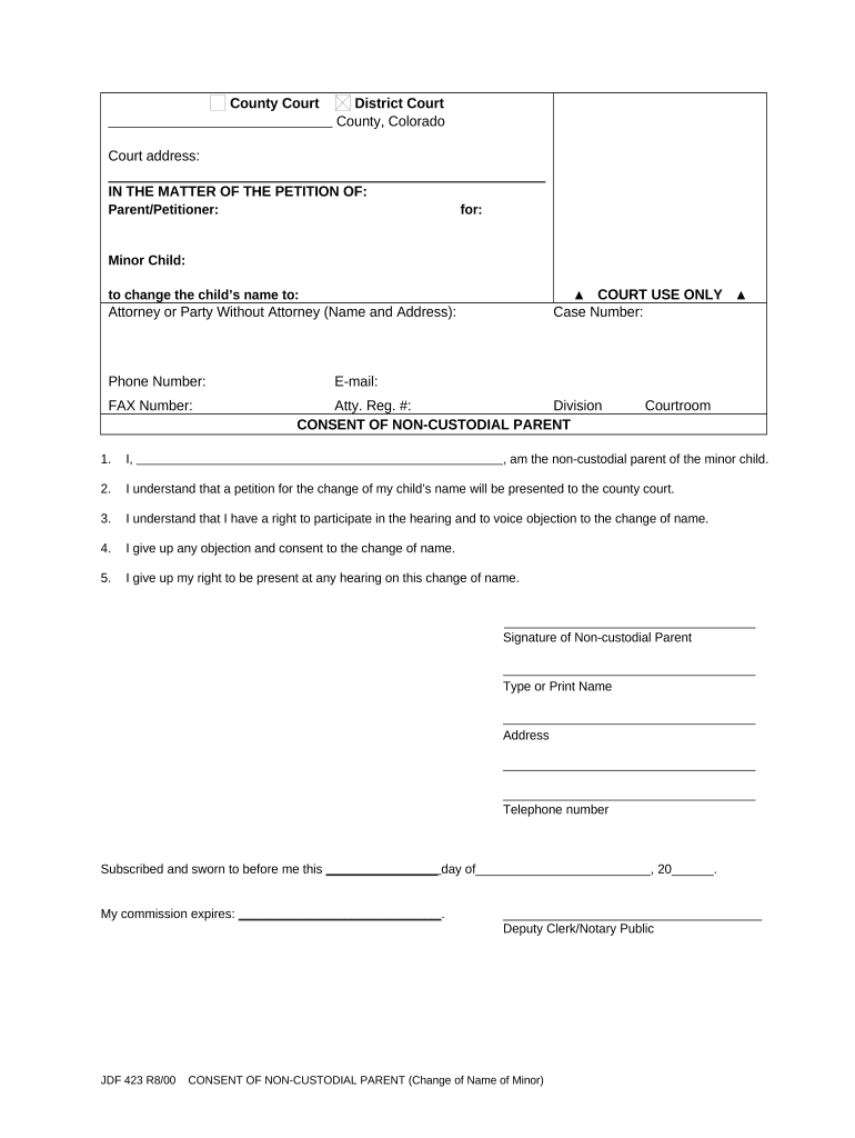 Consent Name Change  Form