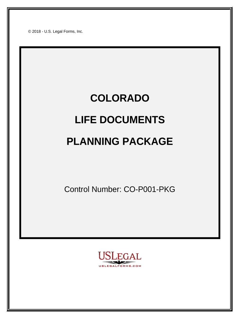 Fill and Sign the Life Documents Planning Package Including Will Power of Attorney and Living Will Colorado Form
