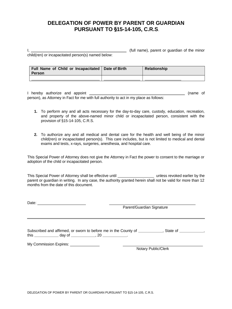 Delegation Parent  Form