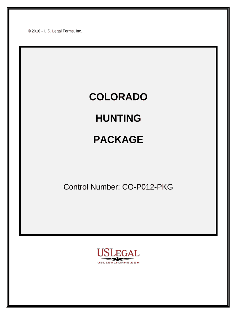 Hunting Forms Package Colorado