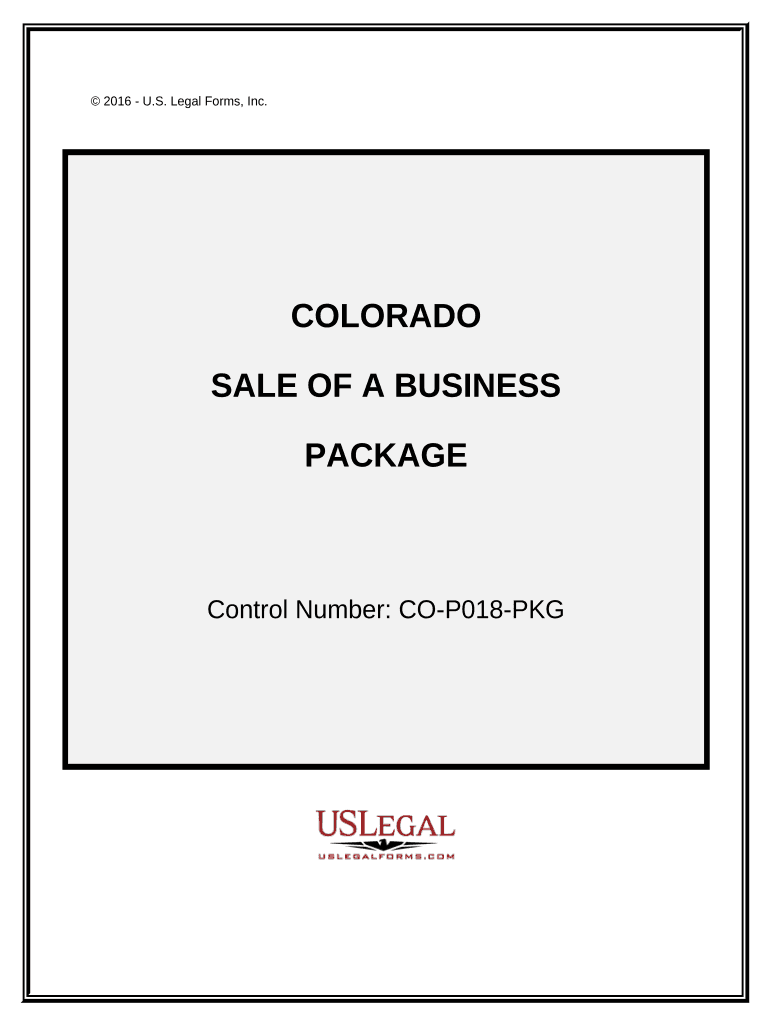 Sale of a Business Package Colorado  Form