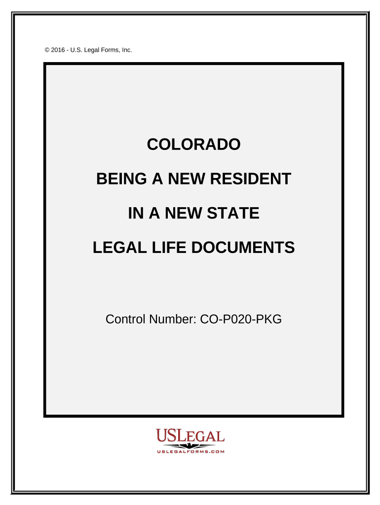 New State Resident Package Colorado  Form