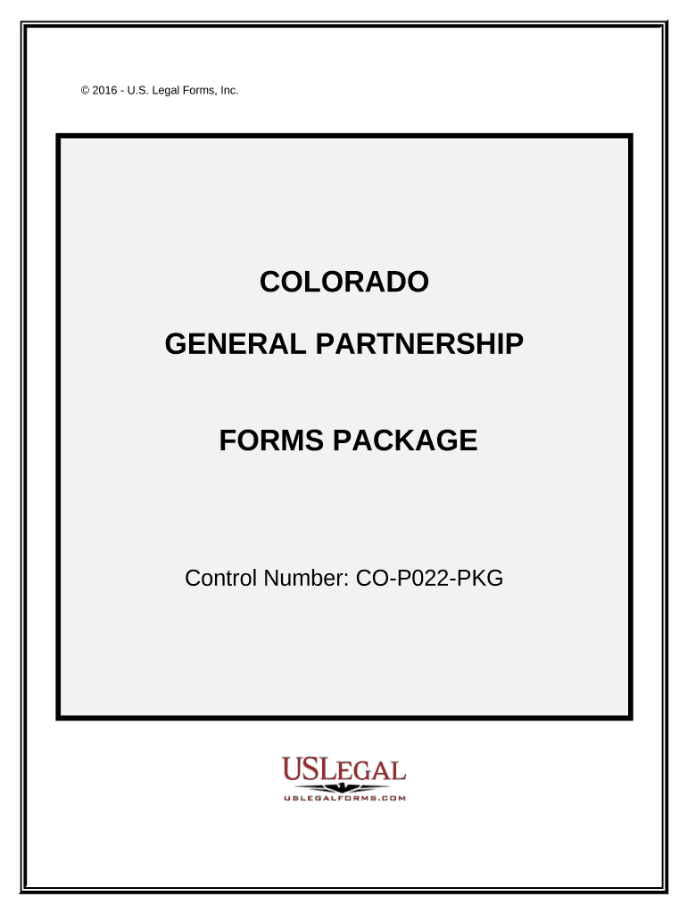General Partnership Package Colorado  Form