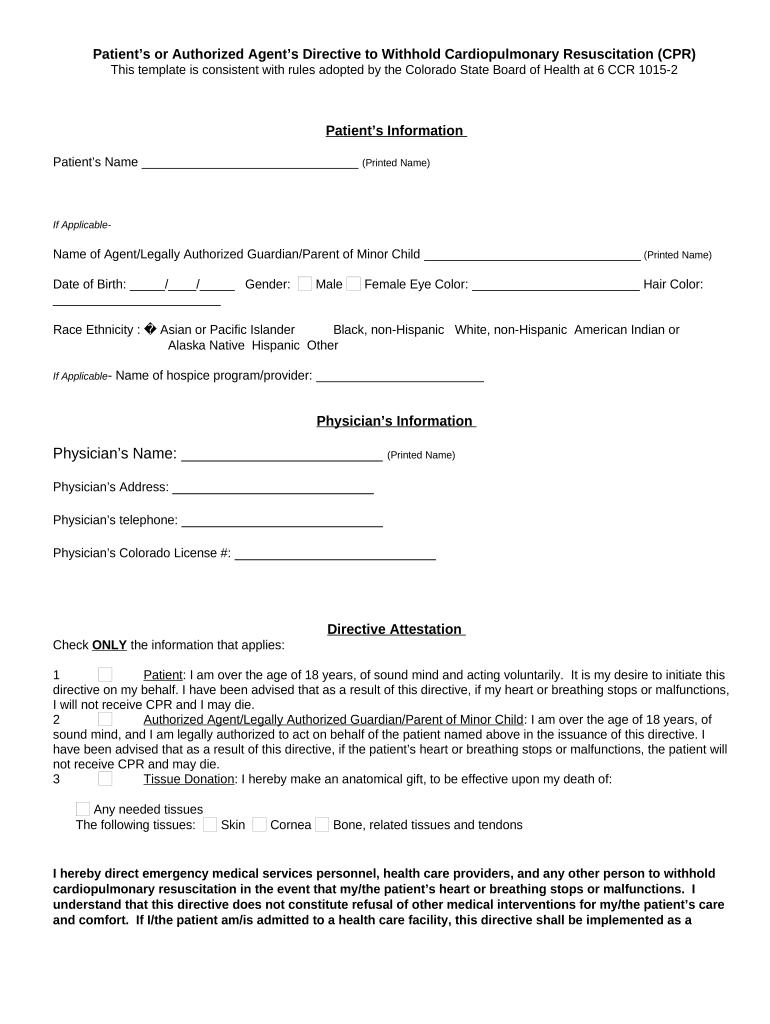 Colorado Dnr  Form