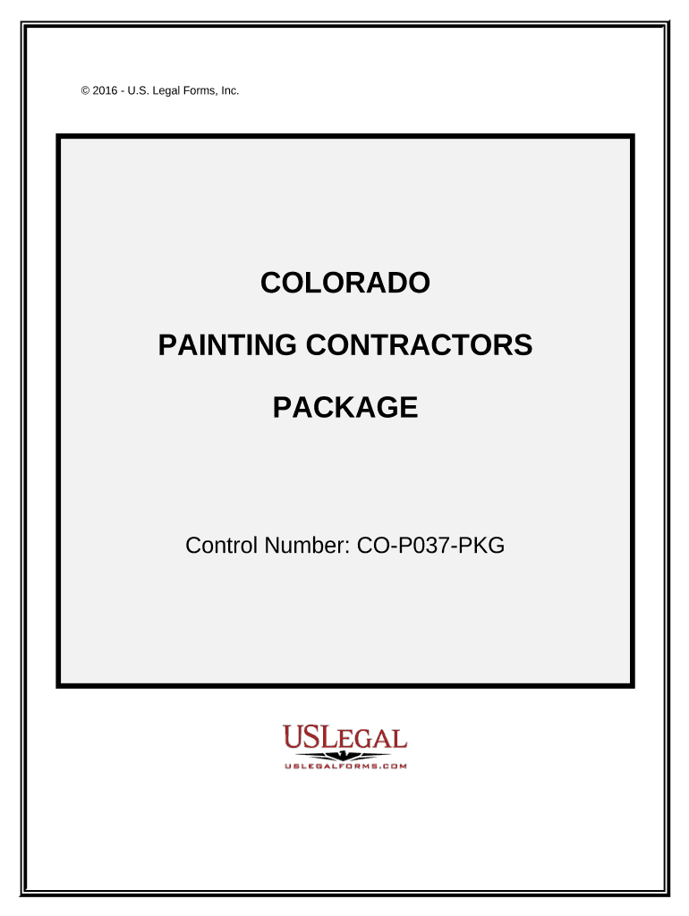 Painting Contractor Package Colorado  Form
