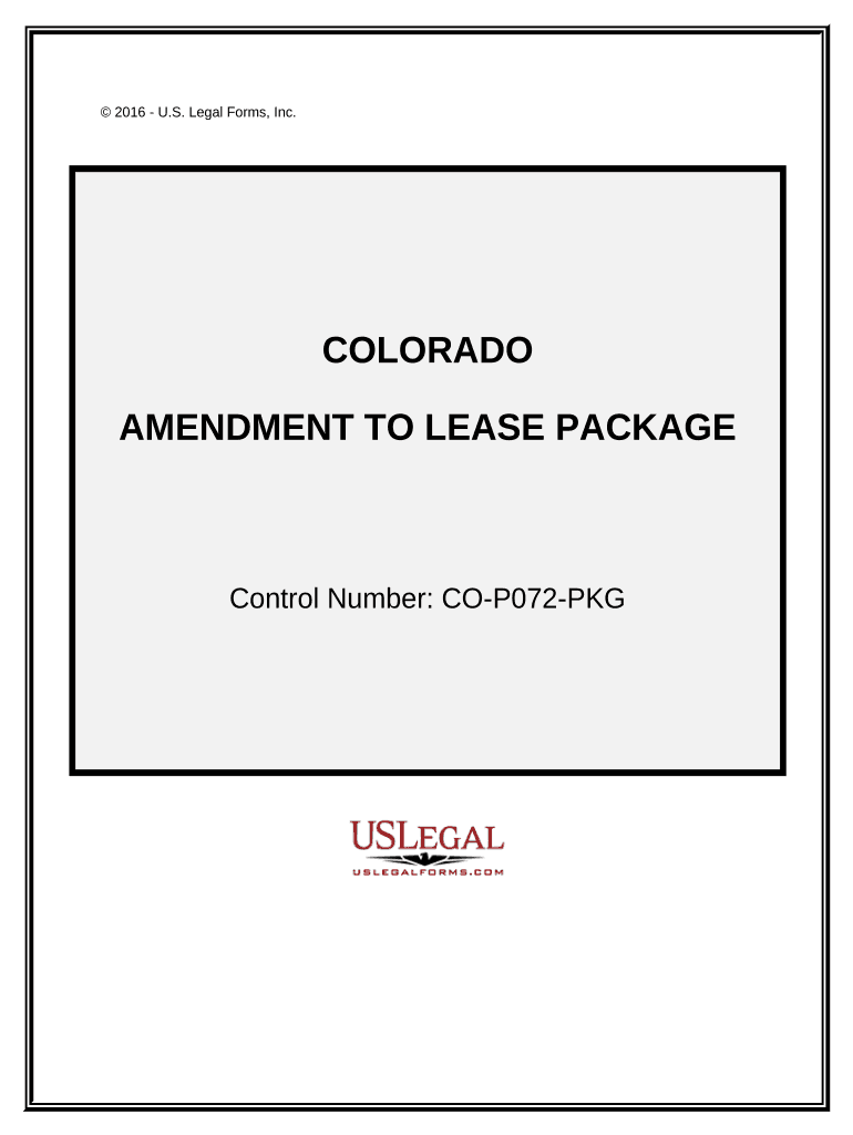 Amendment of Lease Package Colorado  Form