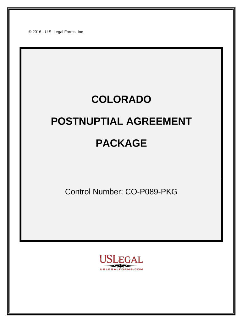 Postnuptial Agreements Package Colorado  Form