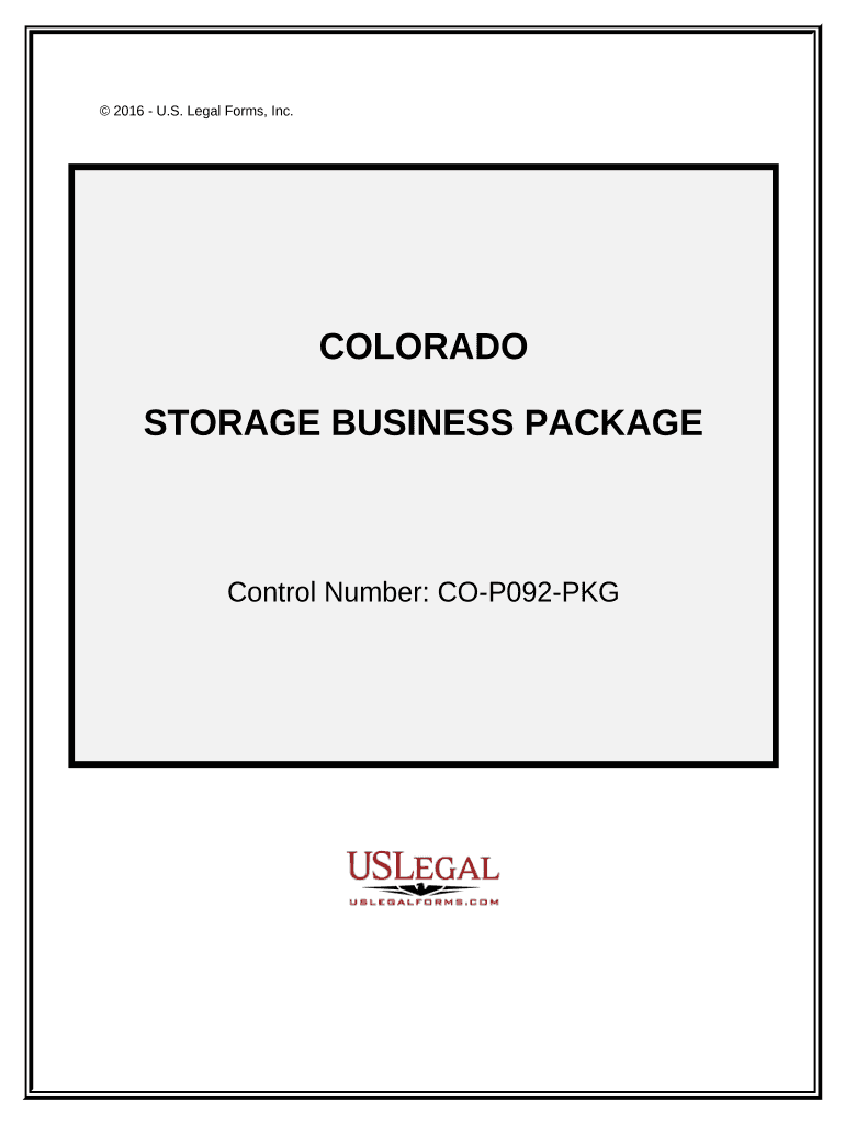 Storage Business Package Colorado  Form
