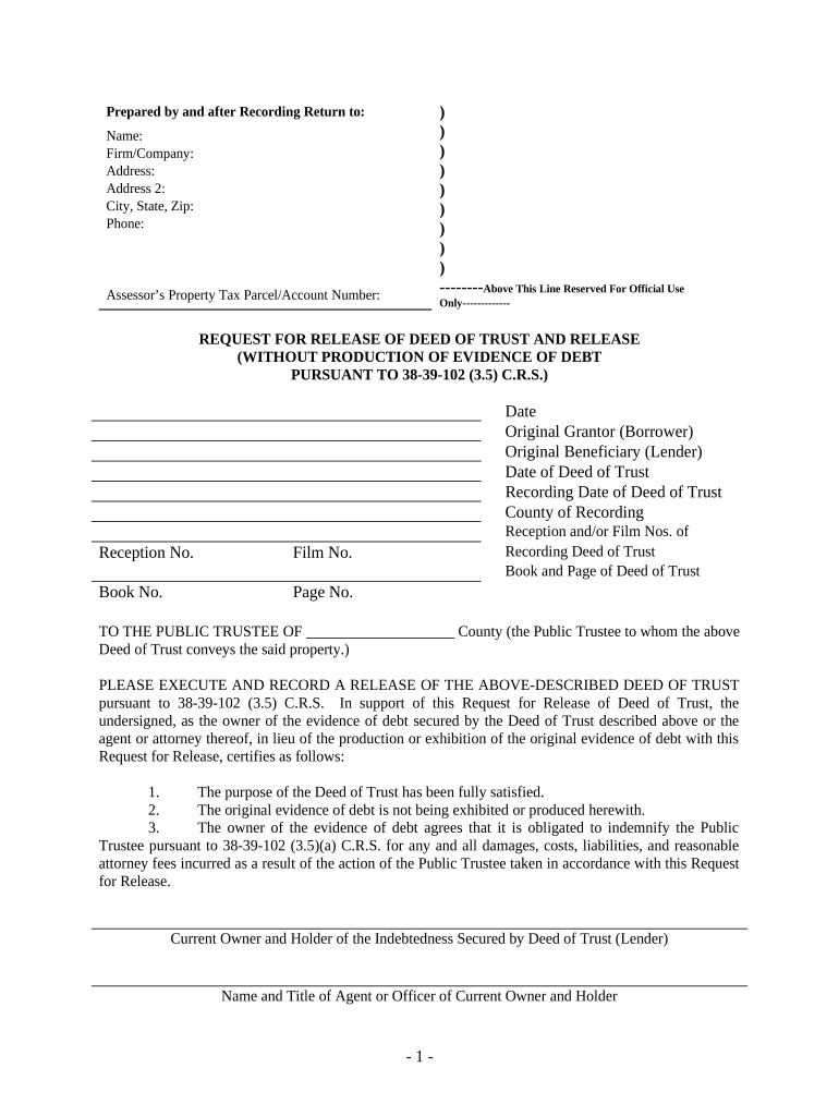 Colorado Trust  Form