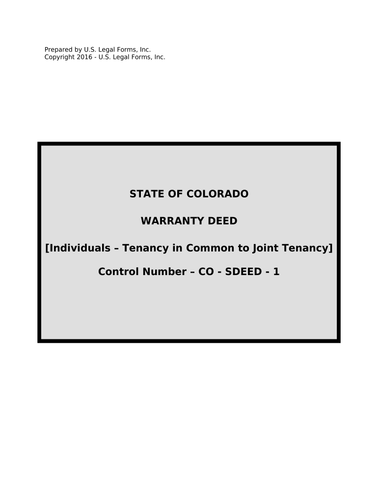 Colorado Tenancy Joint  Form