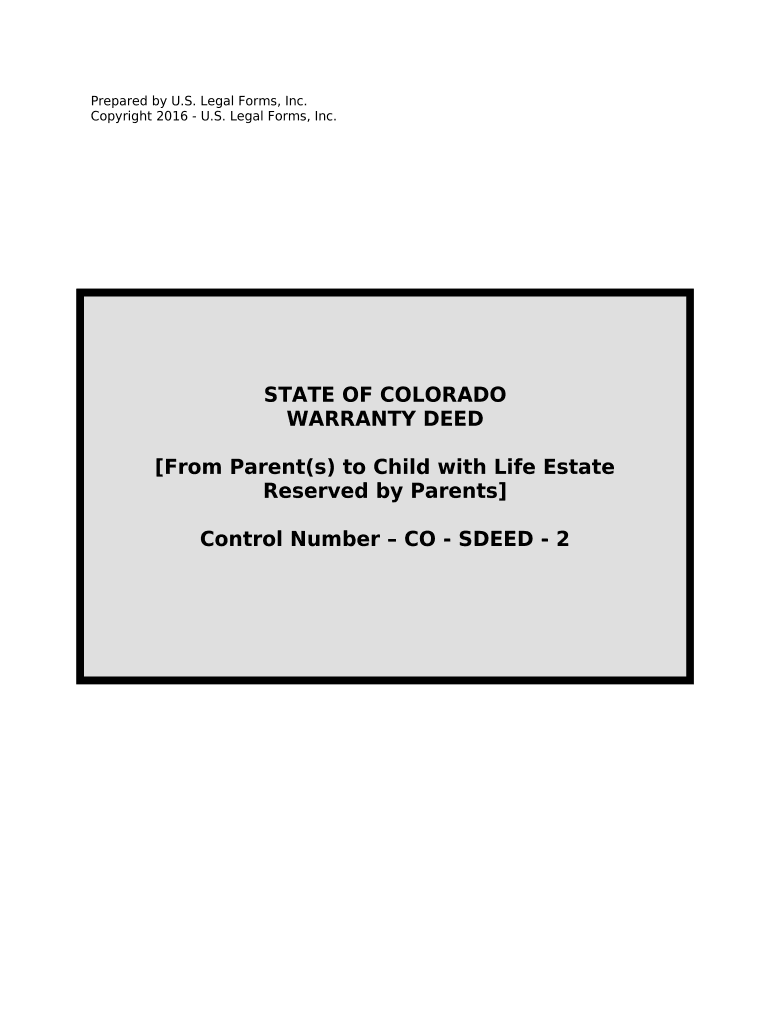 Colorado Child Form