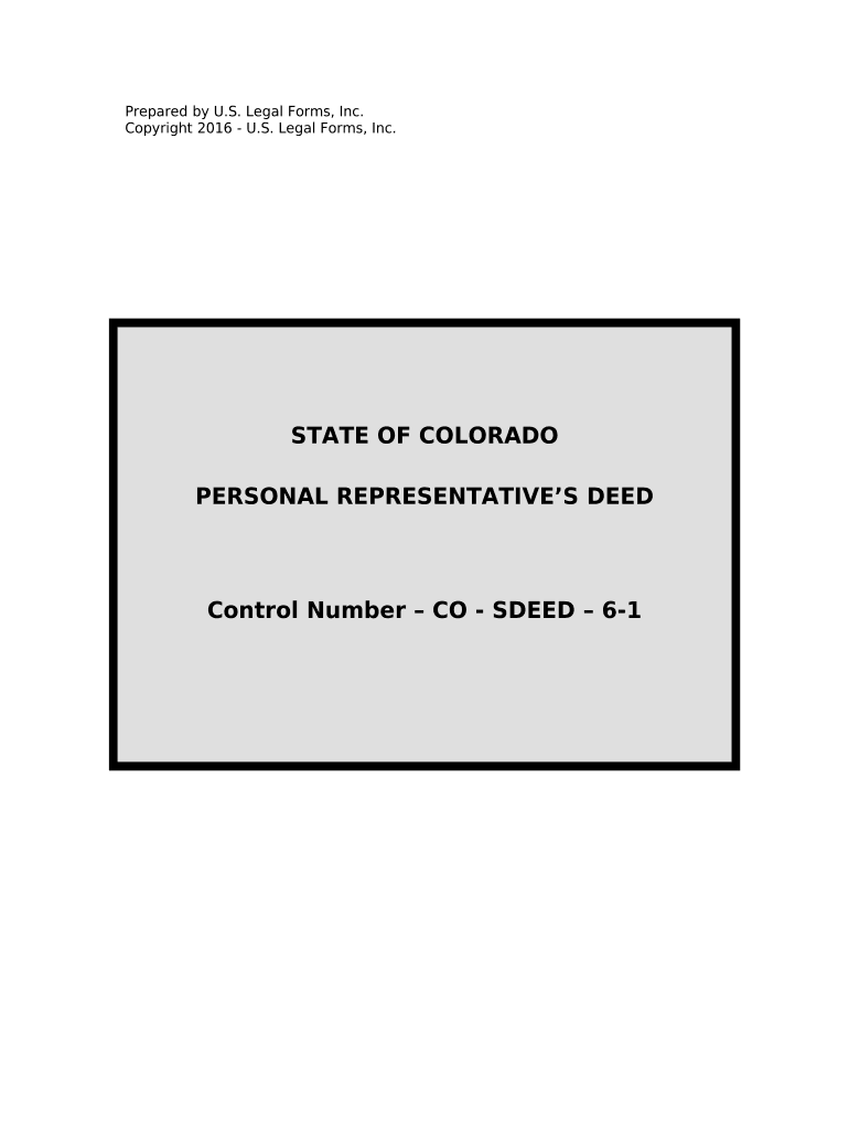 Colorado Deed Personal  Form