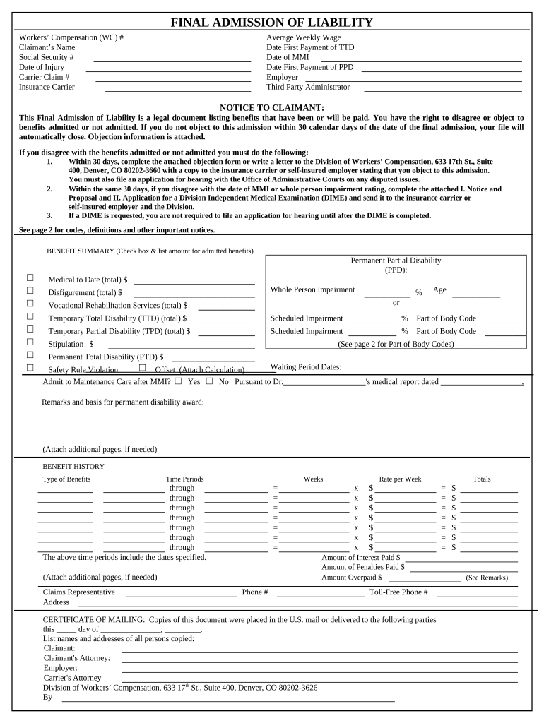 Final Workers Compensation  Form