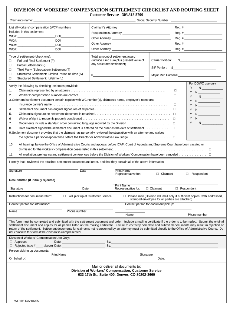 Co Workers Compensation  Form