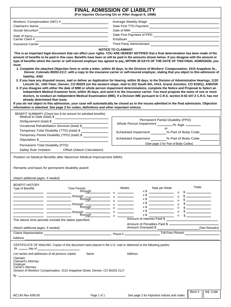 Final Workers Compensation  Form