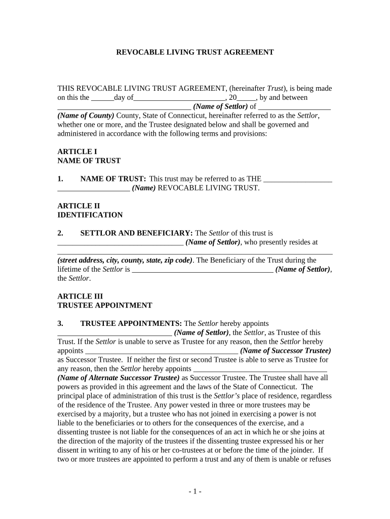 Ct Revocable Trust  Form