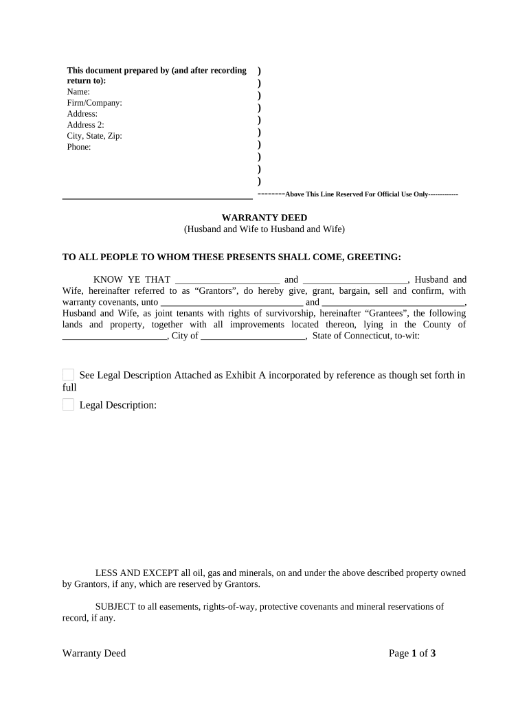 Ct Warranty Deed  Form