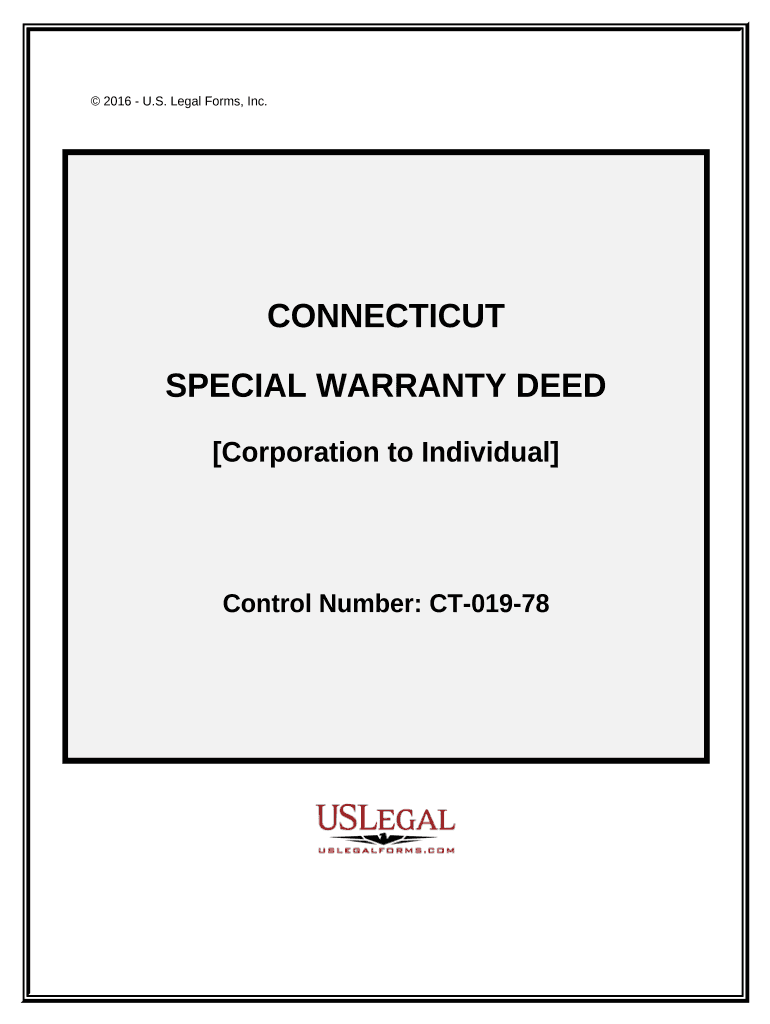 Connecticut Special Warranty Deed  Form