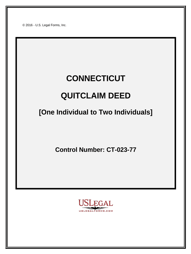 Connecticut Quitclaim  Form