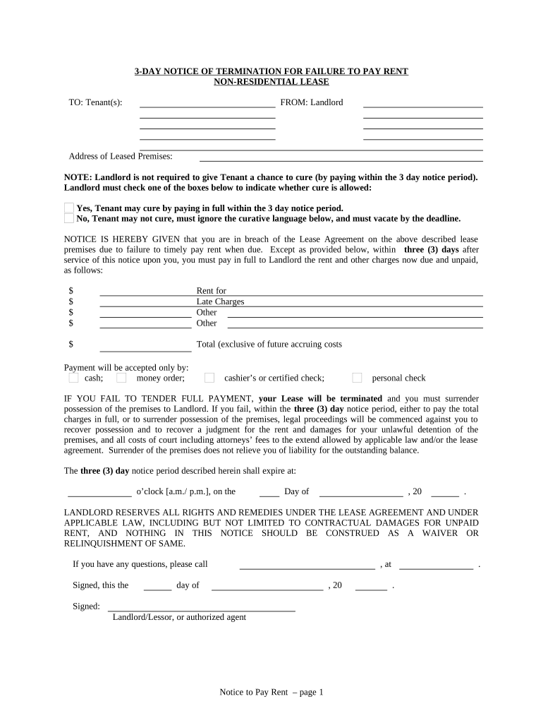 Ct Notice Quit  Form