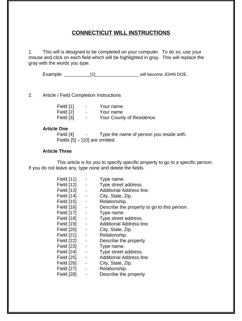 Mutual Wills Containing Last Will and Testaments for Unmarried Persons Living Together with No Children Connecticut  Form