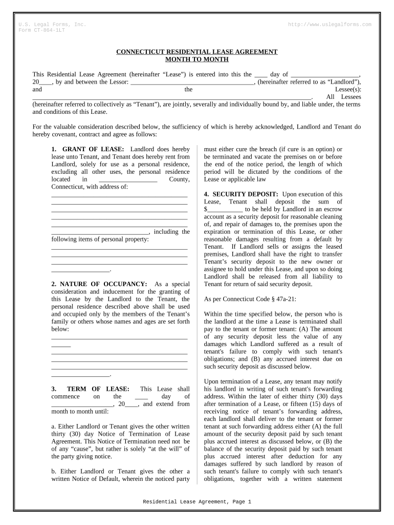 Connecticut Month  Form