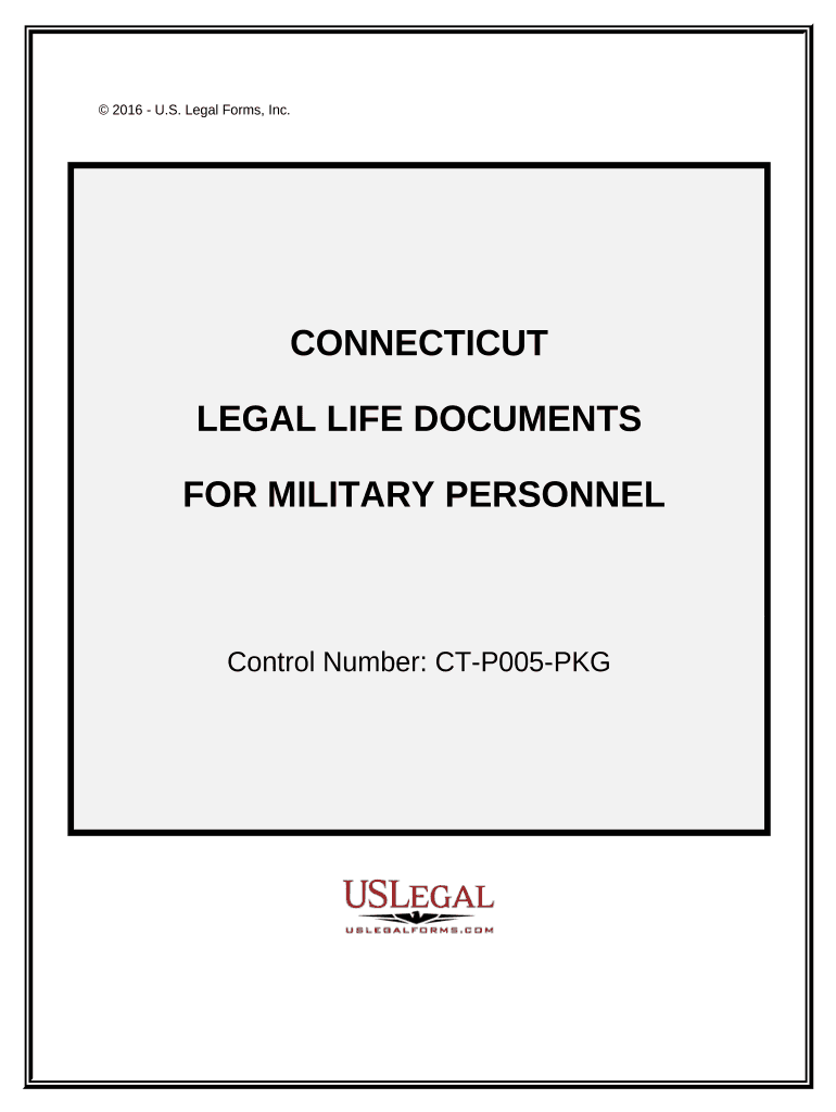 Essential Legal Life Documents for Military Personnel Connecticut  Form