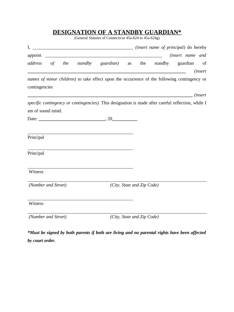 Designation Guardian  Form