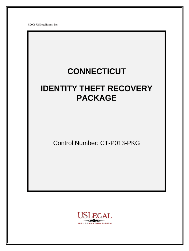 Identity Theft Recovery Package Connecticut  Form