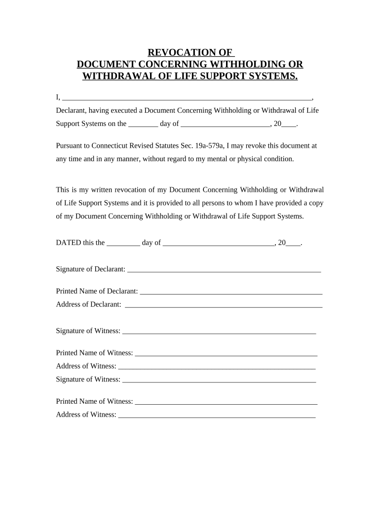 Connecticut Directive  Form