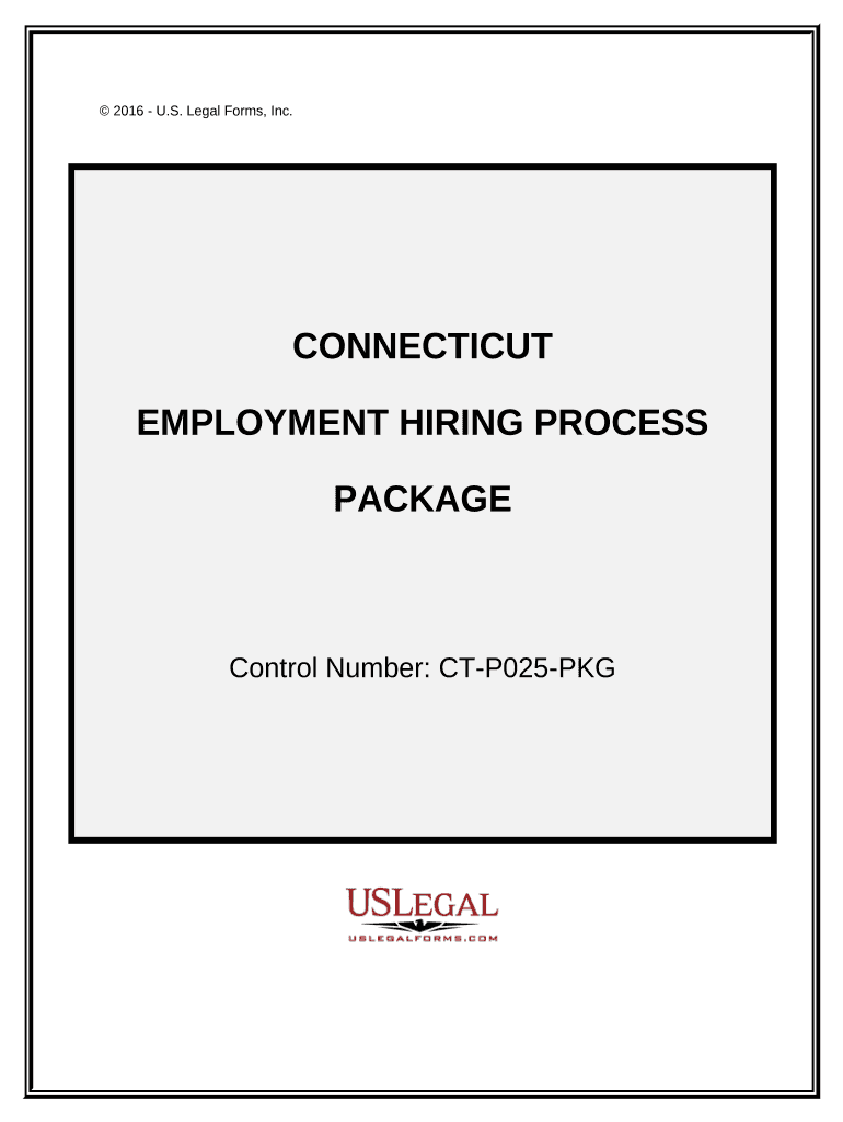 Employment Hiring Process Package Connecticut  Form