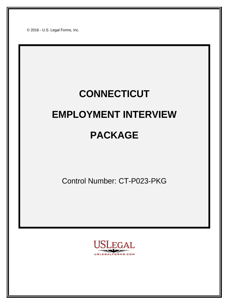 Employment Interview Package Connecticut  Form