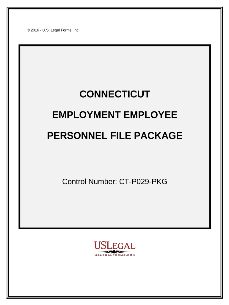 Employment Employee Personnel File Package Connecticut  Form