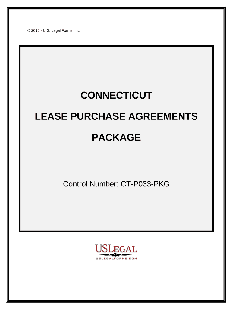 Lease Purchase Agreements Package Connecticut  Form