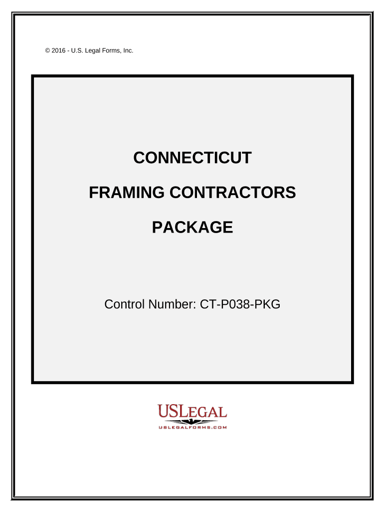 Framing Contractor Package Connecticut  Form