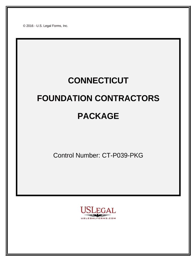 Foundation Contractor Package Connecticut  Form