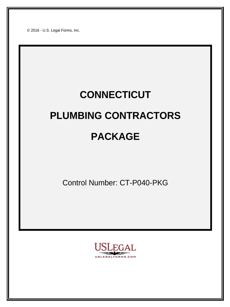 Plumbing Contractor Package Connecticut  Form