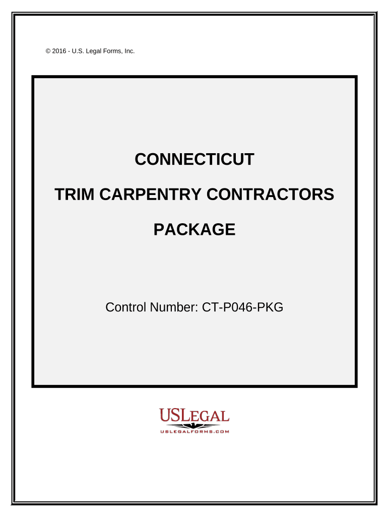 Trim Carpentry Contractor Package Connecticut  Form