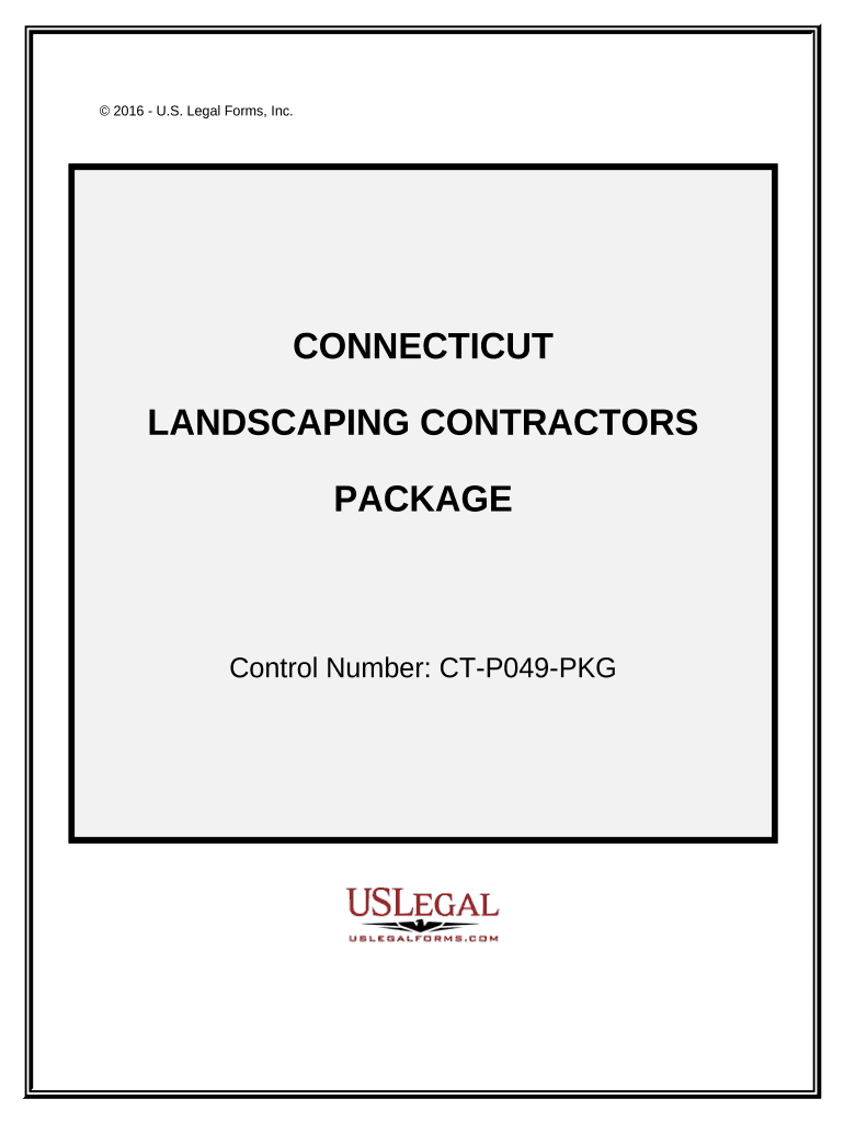 Landscaping Contractor Package Connecticut  Form